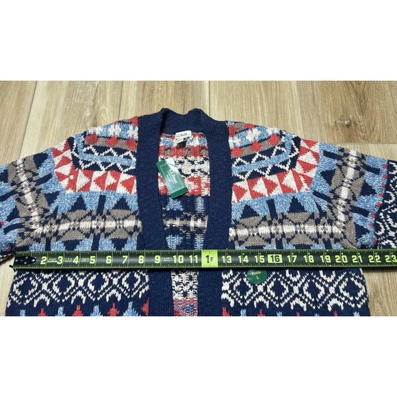 NWT LL Bean Cotton Ragg Open Cardigan Sweater - Women Size Large Petite - Picture 14 of 16